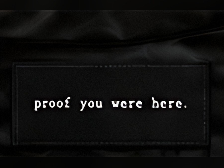 Woven label: proof you were here