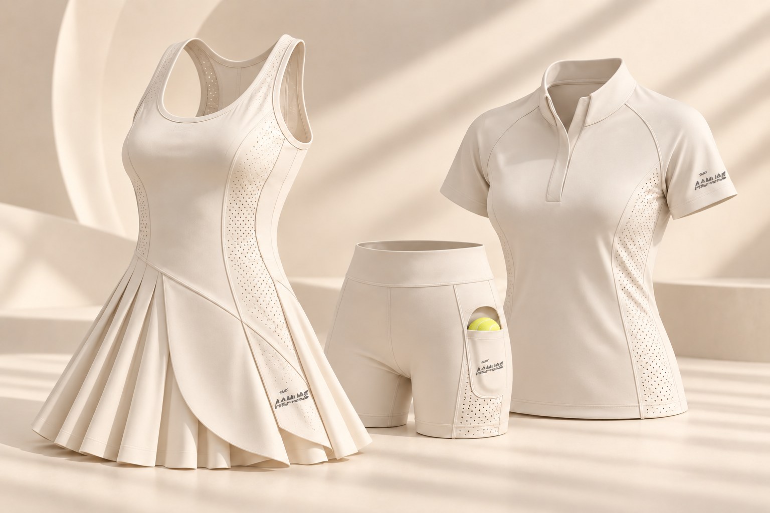 Mouvement tennis set in ivory